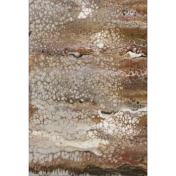 10' X 14' Beige Ivory And Black Abstract Washable Indoor Outdoor Area Rug