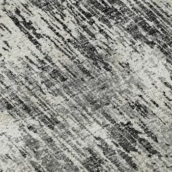 8' Gray Brown And Ivory Round Abstract Washable Indoor Outdoor Area Rug