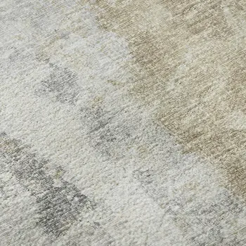 8' X 10' Midnight Ivory And Beige Abstract Washable Indoor Outdoor Area Rug