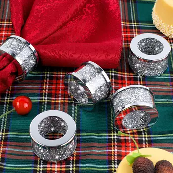 2" Silver Glass Flat Napkin Holder