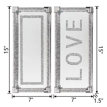 13" Silver Glass Vanity Tray