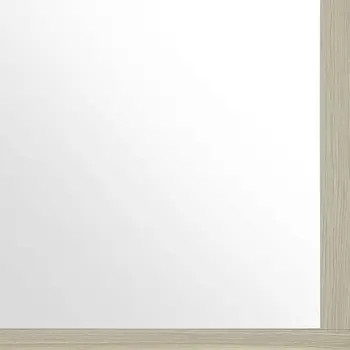 35" Natural Wood Square Frame Mounted Dresser Mirror