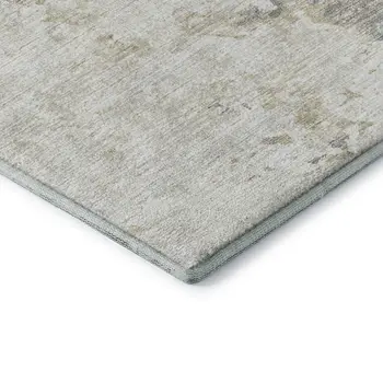 9' X 12' Ivory And Beige Abstract Washable Area Rug With UV Protection