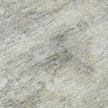 10' X 14' Ivory And Beige Abstract Washable Area Rug With UV Protection