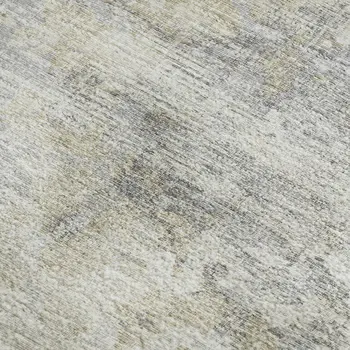 10' X 14' Ivory And Beige Abstract Washable Area Rug With UV Protection