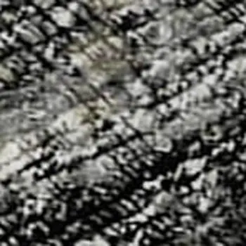 5' X 8' Black And Ivory Abstract Washable Area Rug With UV Protection