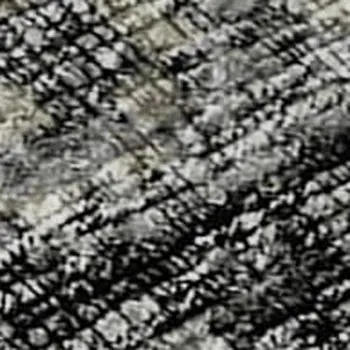8' X 10' Black And Ivory Abstract Washable Area Rug With UV Protection