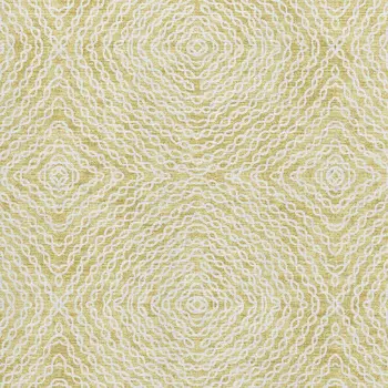 5' X 8' Gold And Ivory Geometric Washable Area Rug With UV Protection