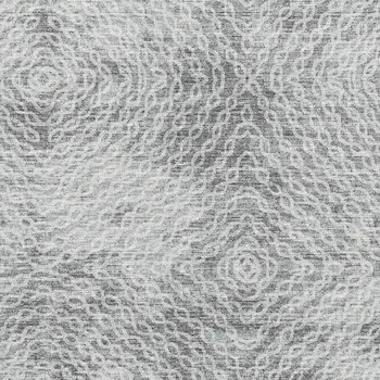8' X 10' Ash Gray And Charcoal Geometric Washable Area Rug With UV Protection