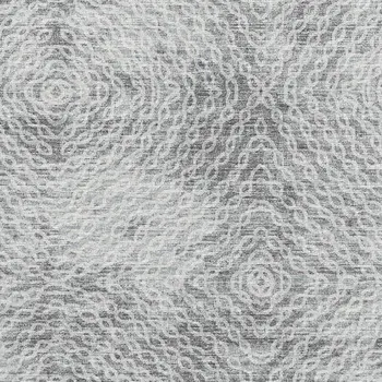 10' X 14' Ash Gray And Charcoal Geometric Washable Area Rug With UV Protection