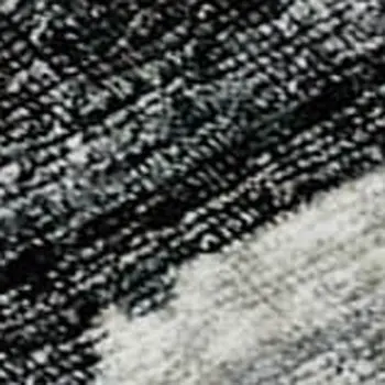 5' X 8' Graphite And Ivory Striped Washable Area Rug With UV Protection