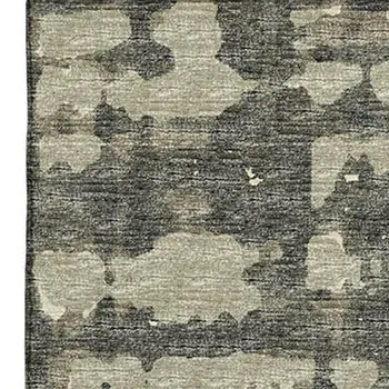 3' X 5' Brown And Beige Abstract Washable Area Rug With UV Protection