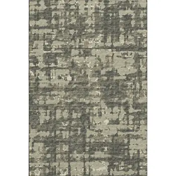 9' X 12' Brown And Beige Abstract Washable Area Rug With UV Protection