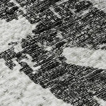 9' X 12' Gold Gray And Charcoal Abstract Washable Area Rug With UV Protection