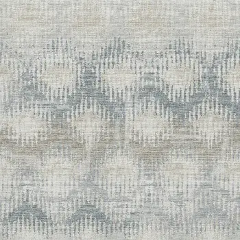 5' X 8' Linen And Ivory Abstract Washable Area Rug With UV Protection