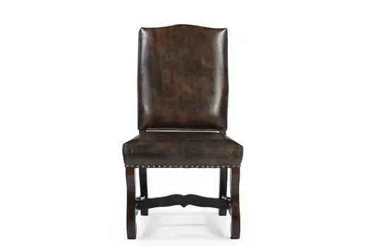 Five Piece Brown Round Solid Wood Dining Set with Four Chairs