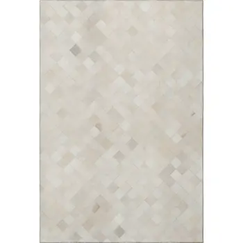10' X 14' Ivory And Gray Geometric Washable Area Rug With UV Protection