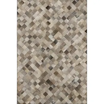 10' X 14' Gray Ivory And Beige Geometric Washable Area Rug With UV Protection