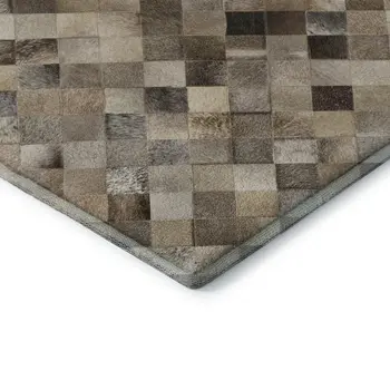 10' X 14' Gray Ivory And Beige Geometric Washable Area Rug With UV Protection
