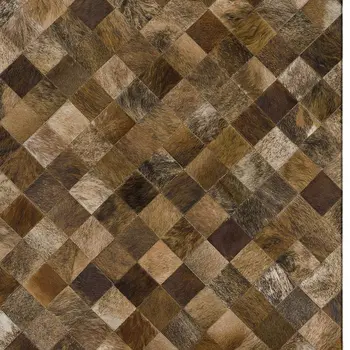 5' X 8' Brown Beige And Coffee Geometric Washable Area Rug With UV Protection
