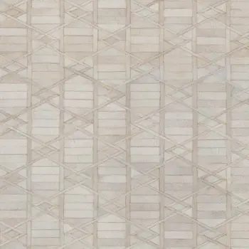 3' X 5' Ivory And Beige Geometric Washable Area Rug With UV Protection