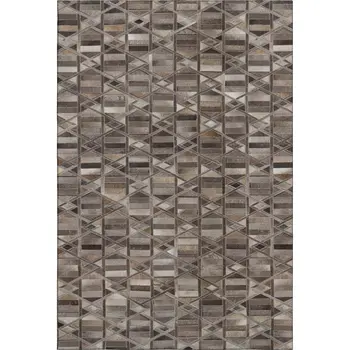 10' X 14' Gray Ivory And Beige Geometric Washable Area Rug With UV Protection