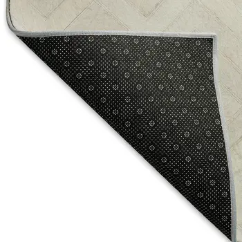 10' X 14' Ivory And Gray Geometric Washable Area Rug With UV Protection