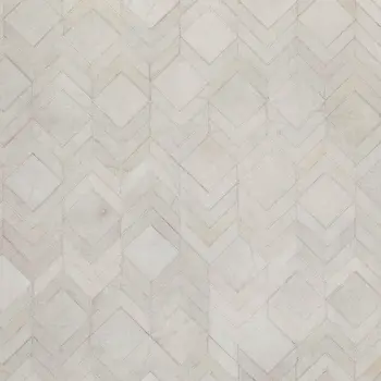 10' X 14' Ivory And Gray Geometric Washable Area Rug With UV Protection