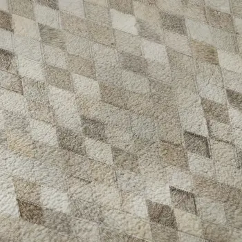 9' X 12' Gray Ivory And Beige Geometric Washable Area Rug With UV Protection