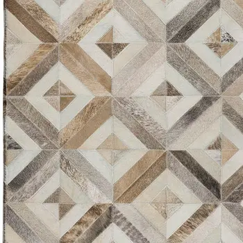 10' X 14' Gray Brown And Ivory Geometric Washable Area Rug With UV Protection