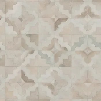 9' X 12' Ivory Beige And Gray Geometric Washable Area Rug With UV Protection