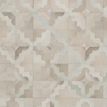 10' X 14' Ivory Beige And Gray Geometric Washable Area Rug With UV Protection