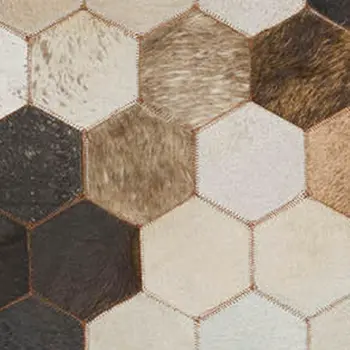 8' X 10' Black Brown And Ivory Geometric Washable Area Rug With UV Protection