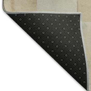 9' X 12' Taupe Ivory And Beige Patchwork Washable Area Rug With UV Protection