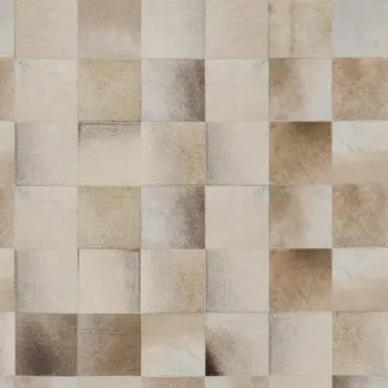 9' X 12' Taupe Ivory And Beige Patchwork Washable Area Rug With UV Protection
