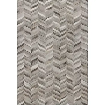 3' X 5' Gray And Ivory Geometric Washable Area Rug With UV Protection