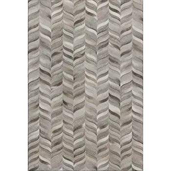 10' X 14' Gray And Ivory Geometric Washable Area Rug With UV Protection
