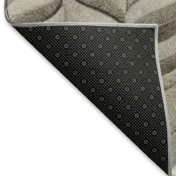 10' X 14' Gray And Ivory Geometric Washable Area Rug With UV Protection