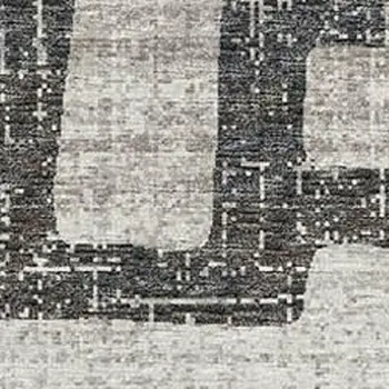 3' X 5' Gray And Ivory Abstract Washable Area Rug With UV Protection