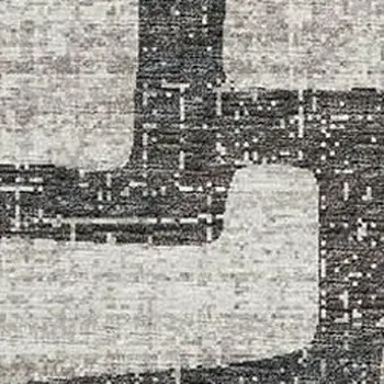 5' X 8' Gray And Ivory Abstract Washable Area Rug With UV Protection