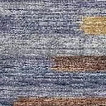 8' X 10' Blue Gold And Brown Abstract Washable Area Rug With UV Protection