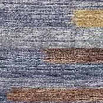 9' X 12' Blue Gold And Brown Abstract Washable Area Rug With UV Protection