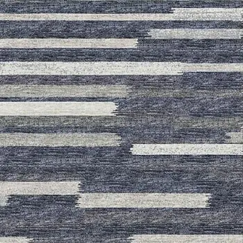 5' X 8' Gray Charcoal And Ivory Abstract Washable Area Rug With UV Protection