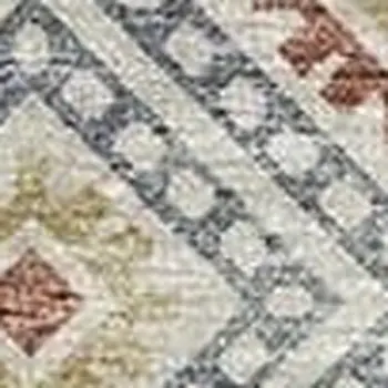 3' X 5' Desert Sand Rust And Ivory Tribal Washable Area Rug With UV Protection