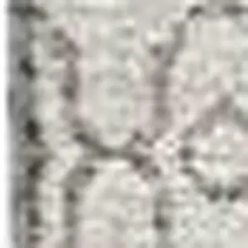 8' X 10' Taupe And Ivory Tribal Washable Area Rug With UV Protection