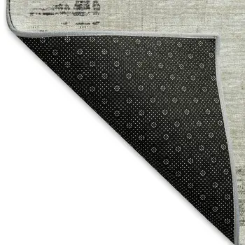 3' X 5' Taupe And Ivory Tribal Washable Area Rug With UV Protection