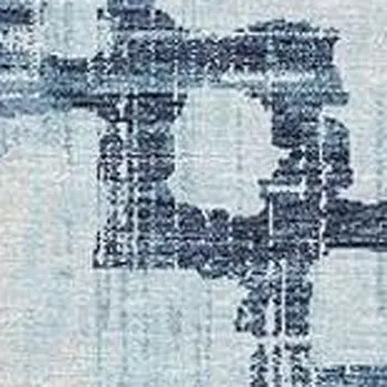 3' X 5' Blue And Light Blue Tribal Washable Area Rug With UV Protection