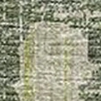 3' X 5' Green And Beige Tribal Washable Area Rug With UV Protection