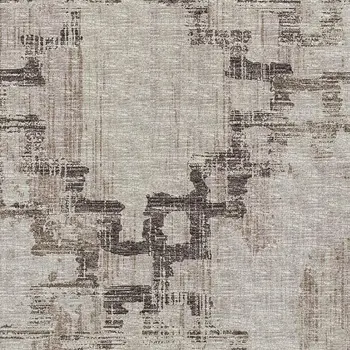 8' X 10' Coffee And Ivory Tribal Washable Area Rug With UV Protection