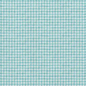 5' X 8' Aqua And White Houndstooth Washable Area Rug With UV Protection